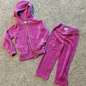 Juicy Couture girls size 3T pink tracksuit VGUC